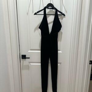 Fashion Nova Black Halter Jumpsuit